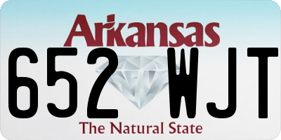 AR license plate 652WJT