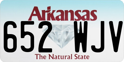 AR license plate 652WJV
