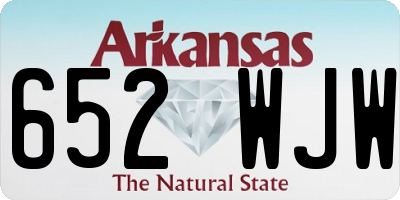 AR license plate 652WJW