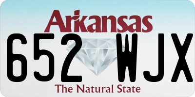 AR license plate 652WJX