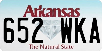 AR license plate 652WKA