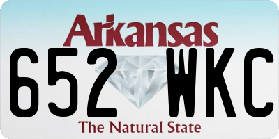 AR license plate 652WKC