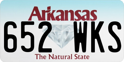 AR license plate 652WKS
