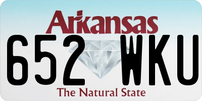 AR license plate 652WKU