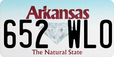 AR license plate 652WLO