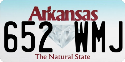 AR license plate 652WMJ