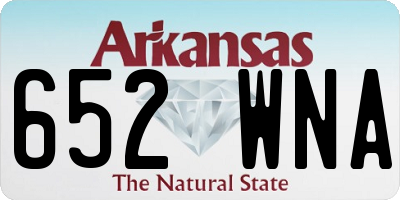 AR license plate 652WNA