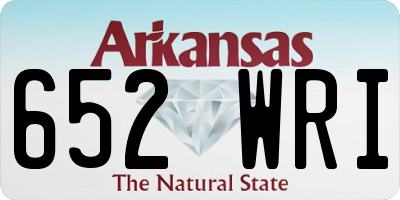 AR license plate 652WRI