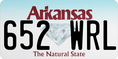 AR license plate 652WRL