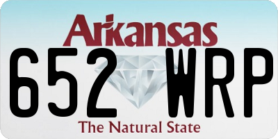 AR license plate 652WRP