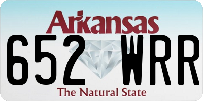 AR license plate 652WRR