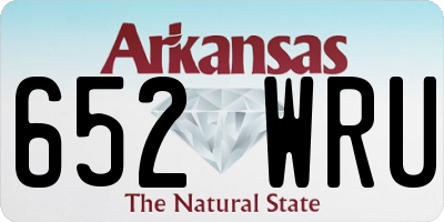 AR license plate 652WRU