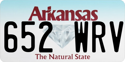 AR license plate 652WRV