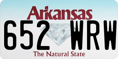 AR license plate 652WRW