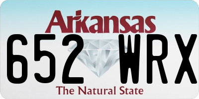 AR license plate 652WRX
