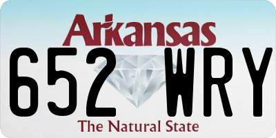 AR license plate 652WRY
