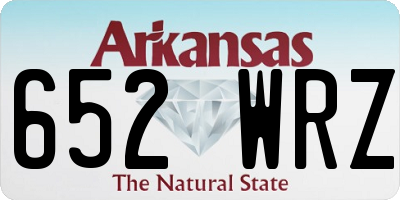 AR license plate 652WRZ