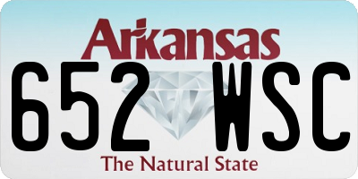 AR license plate 652WSC