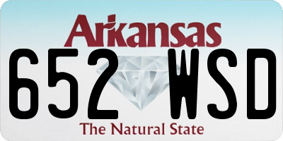 AR license plate 652WSD