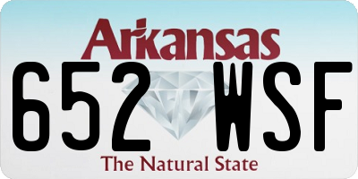 AR license plate 652WSF