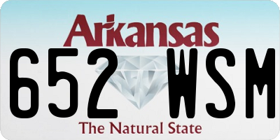 AR license plate 652WSM