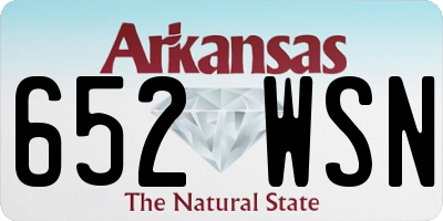 AR license plate 652WSN