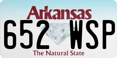 AR license plate 652WSP