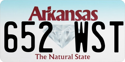 AR license plate 652WST