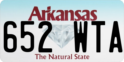 AR license plate 652WTA