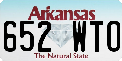 AR license plate 652WTO