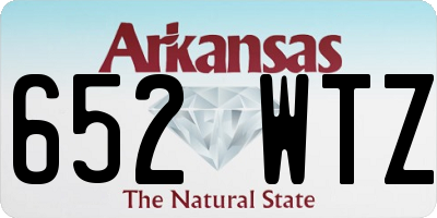 AR license plate 652WTZ