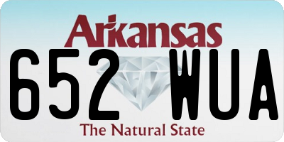 AR license plate 652WUA