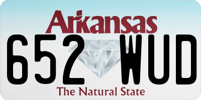 AR license plate 652WUD