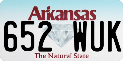 AR license plate 652WUK