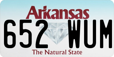 AR license plate 652WUM