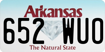 AR license plate 652WUO