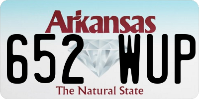 AR license plate 652WUP