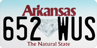 AR license plate 652WUS