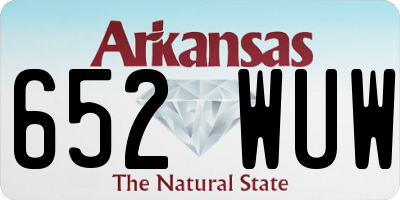 AR license plate 652WUW