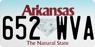 AR license plate 652WVA