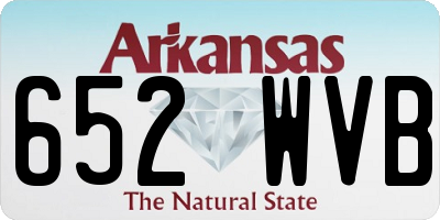 AR license plate 652WVB