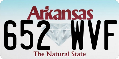 AR license plate 652WVF