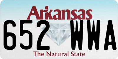 AR license plate 652WWA