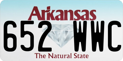 AR license plate 652WWC