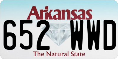 AR license plate 652WWD