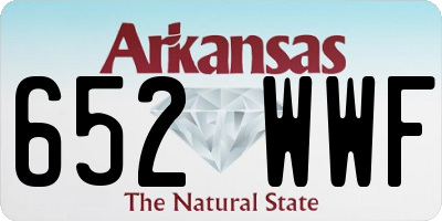 AR license plate 652WWF