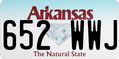 AR license plate 652WWJ