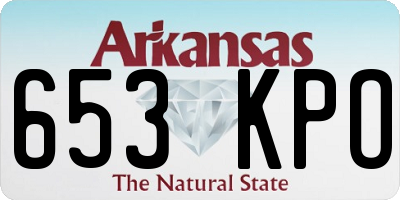 AR license plate 653KPO