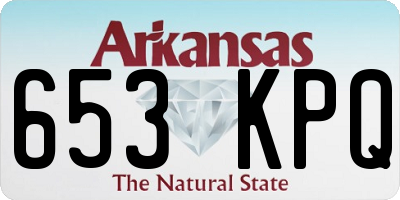 AR license plate 653KPQ