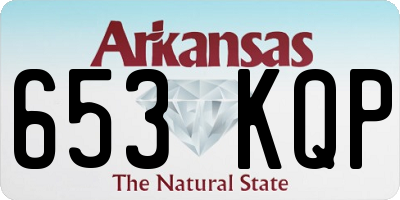 AR license plate 653KQP